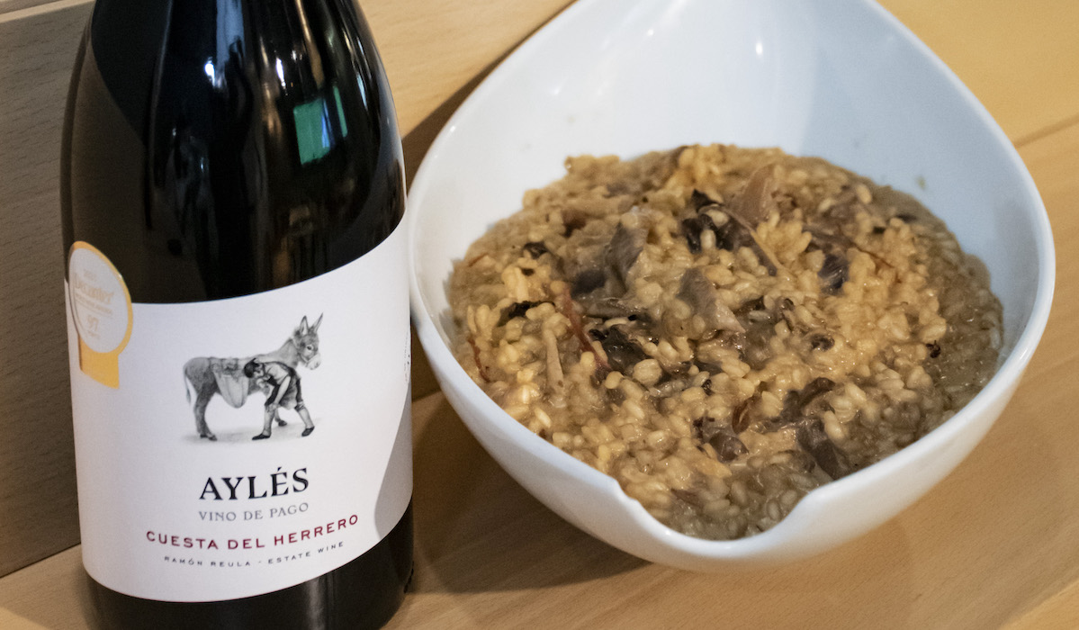 Risotto de jabalí­ al vino